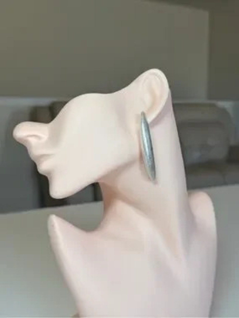 Silver Contemporary Statement Earrings